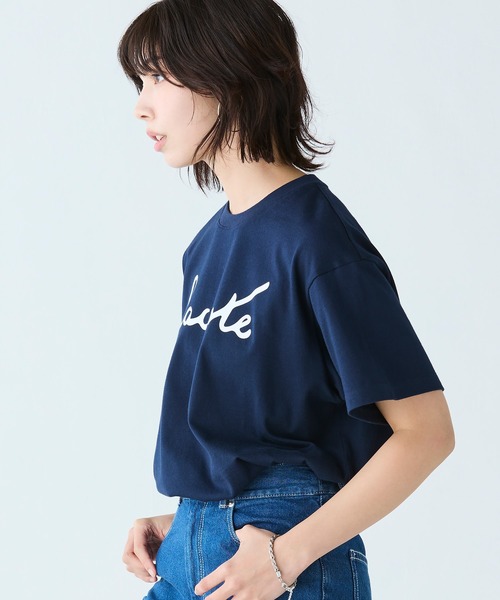 LACOSTE tシャツ 「オンライン限定」LACOSTE スクリプト