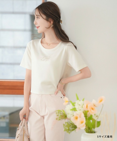 le reve vaniller tシャツ キラキラ Rロゴ Tシャツ レディース