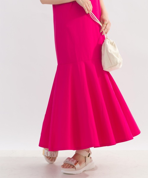 【美品】PICCIN ノースリーブマーメイドカットワンピース ピンク PICCIN ワンピース ノースリーブマーメイドカットワンピース
