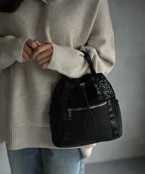 ショルダーバッグ バッグ メッシュショルダーバッグ/ハンドバッグ 3WAY レディース メンズ | FLANEEK. | 04