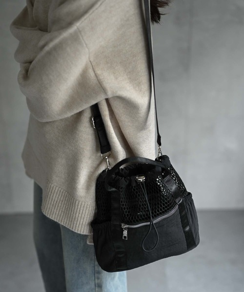 ショルダーバッグ バッグ メッシュショルダーバッグ/ハンドバッグ 3WAY レディース メンズ | FLANEEK. | 05