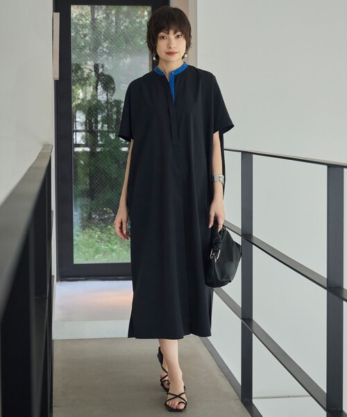 アーツアンドサイエンス　ゆったりバンドカラーワンピース　極美品　半袖 ICB（アイシービー） uvカット ワンピース 半袖 RENUソフトタイプ