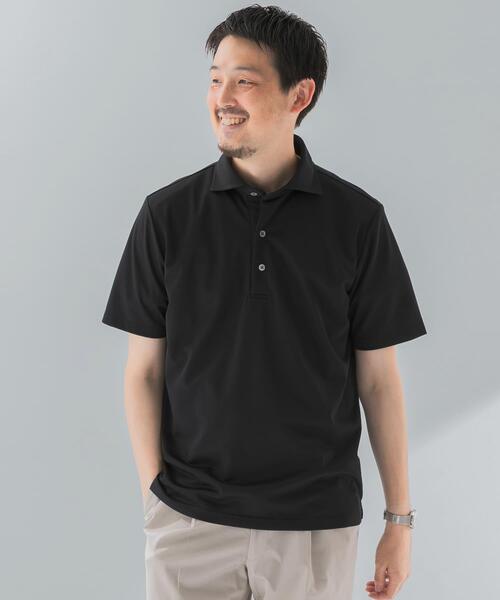 tilt The authentics リネンプルオーバーシャツ ダークグリーン URBAN RESEARCH DOORS ポロシャツ 「イージーケア/速乾性」LIFE STYLE