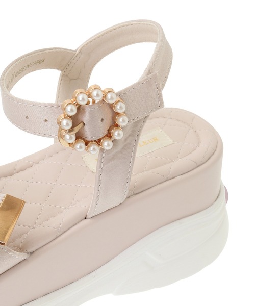 Maison de FLEUR サンダル リボンビジュースニーカーサンダル