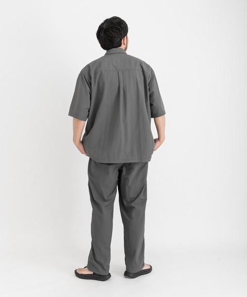 【セットアップ】EKAL ナイロンタッサーショートスリーブシャツ&ショーツ ekal_lake_official ⁡ セットアップで着用可能な機能性ナイロン