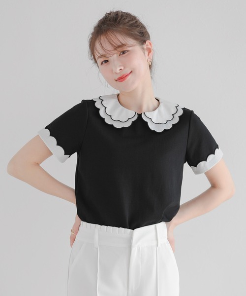 【新品タグ付き】Fit more フィットモア トップス2点セット Fit more（フィットモア） 刺繍ダブルカラーレイヤードトップス