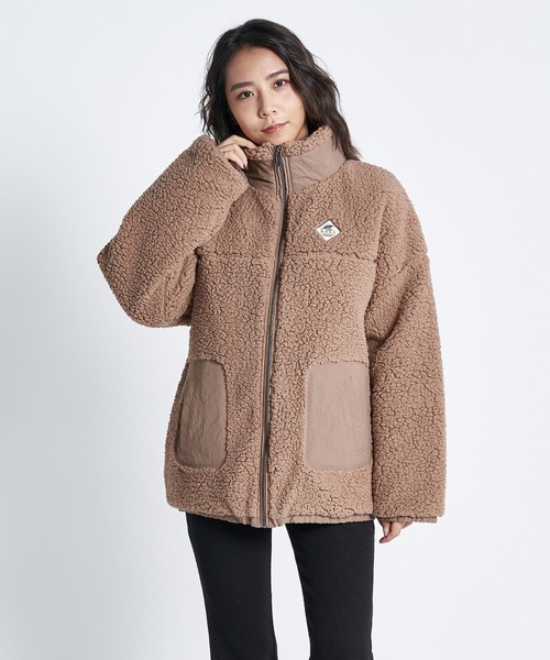 「ROXY」 ジップアップブルゾン LARGE ベージュ レディース_画像5