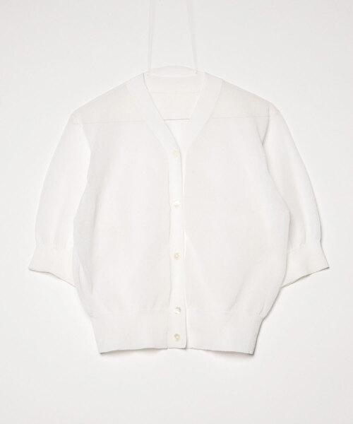 ユナイテッドアローズ16500円コットンカーディガン　ホワイト BEAUTY&YOUTH UNITED ARROWS｜コットンプレーン クルーネック