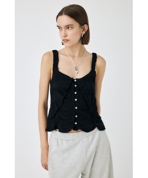 キャミソール BUTTON UP SMOCKING キャミソール
