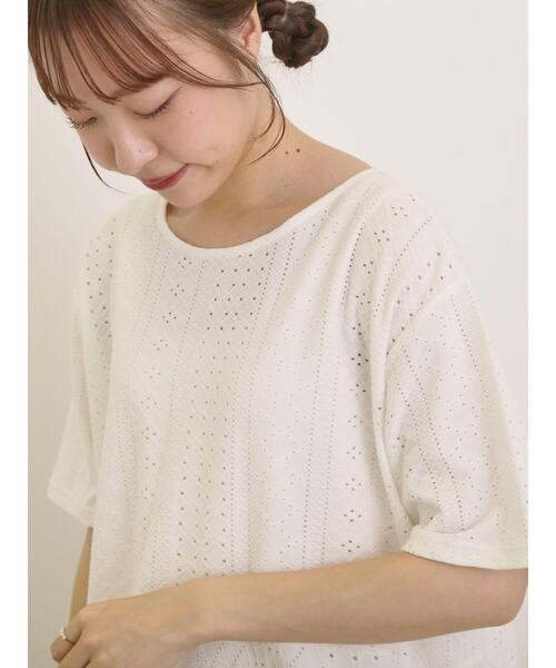 Samansa Mos2（サマンサモスモス） tシャツ アイレット切替フリル