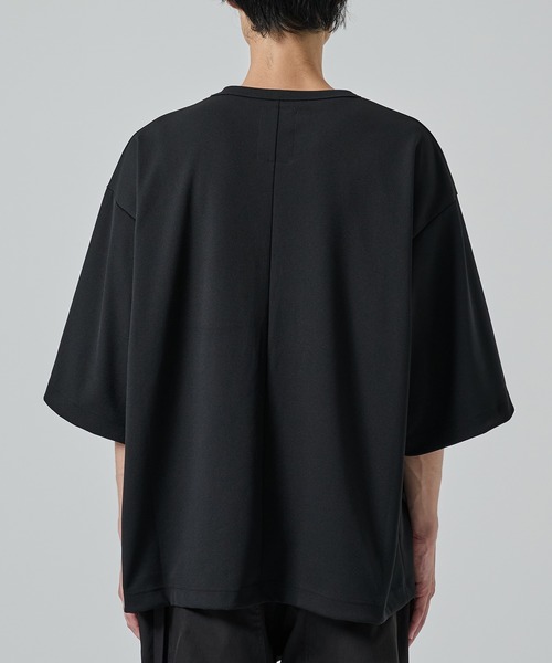 SHAREEF　シャリーフ　ジレコート　ブラック　別注　ユニセックス SHAREEF（シャリーフ）の「STUDIOUS別注 GEORGETTE TEE（Tシャツ