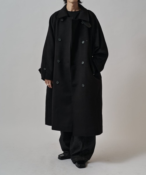 Lui's ロングコート コート アウター ルイス ブラック 黒 Lui's（ルイス） チェスターコート コート SURJENT ダブルロング
