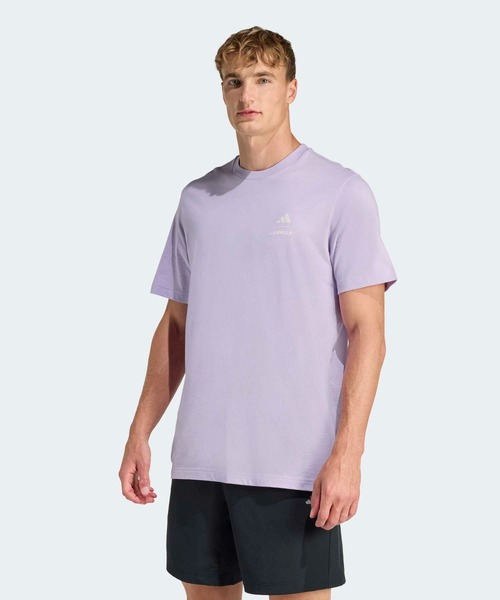 adidas × LesMILLS Tシャツ メンズXLサイズ リストバンド付き アディダス Les Mills ツアーグラフィックTシャツ - ブラック
