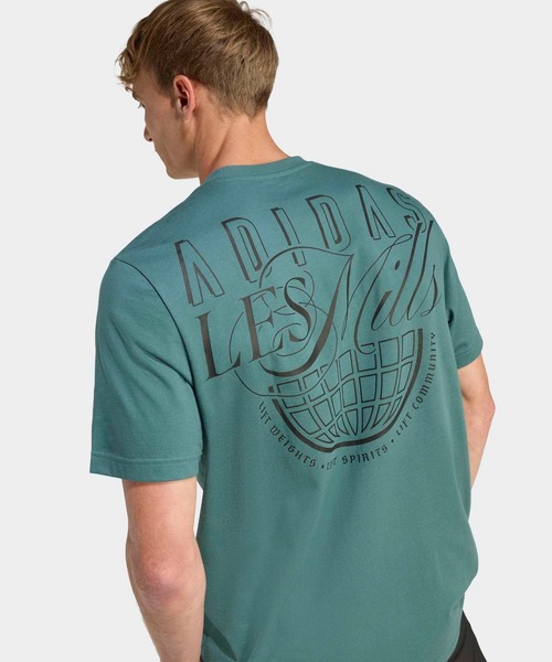 adidas tシャツ LESMILLS グローブ グラフィック Tシャツ