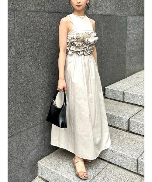 SNIDEL（スナイデル） キャミソールワンピース 00 ベージュ レディース