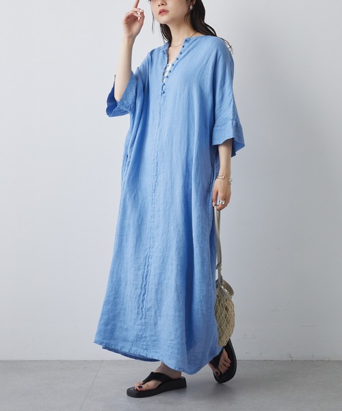 pual ce cin 「PUAL CE CIN」 7分袖ワンピース FREE ロイヤルブルー  