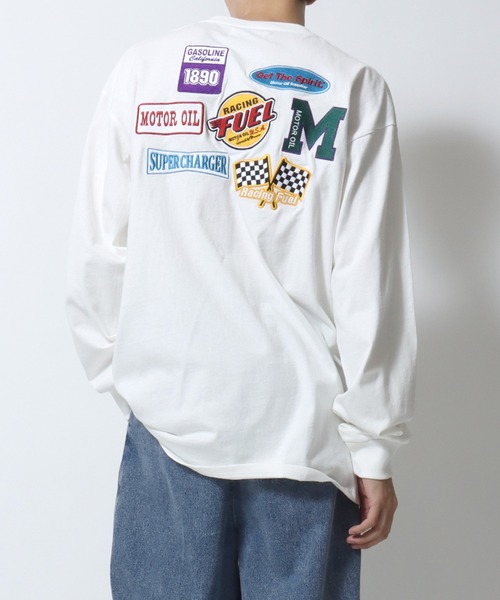 長袖　シャツ 76 Lubricants(ナナロク) 長袖 Tシャツ メンズ 大きいサイズ ロゴ