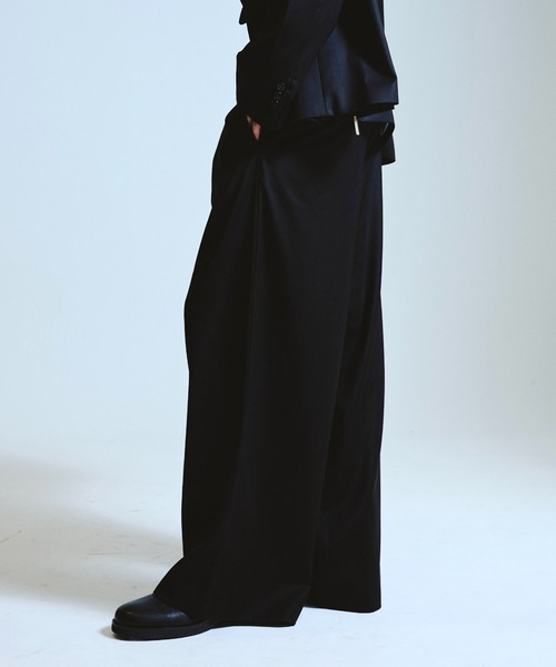 Camphor wood スラックス 1tuck wide baggy slacks / 1タックワイド
