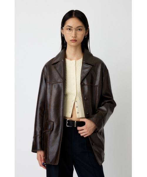 MOUSSY（マウジー） コート アウター 「25年AW新作」F/LEATHER 70s