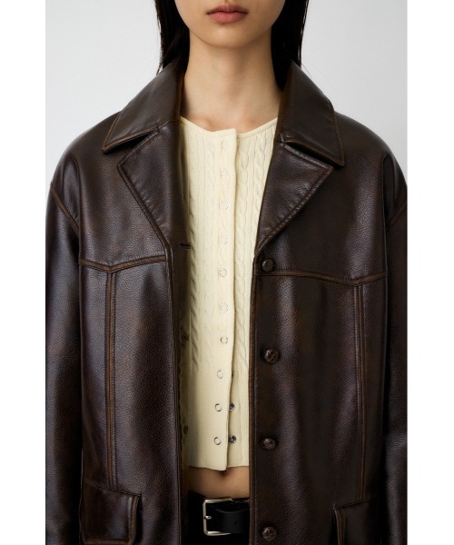 MOUSSY（マウジー） コート アウター 「25年AW新作」F/LEATHER 70s