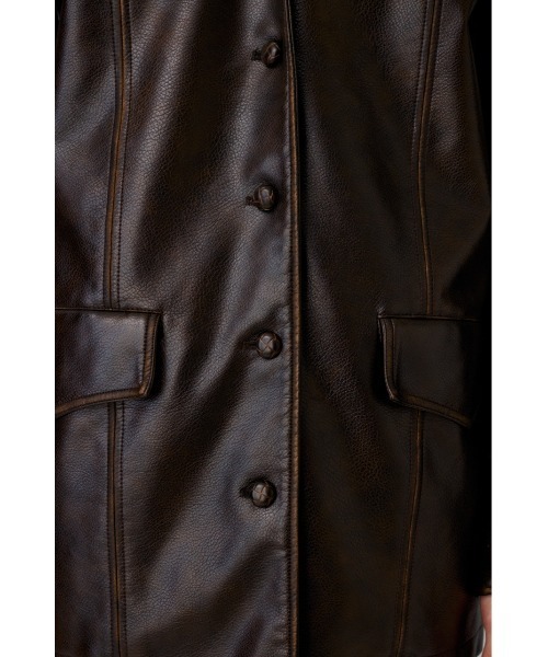 MOUSSY（マウジー） コート アウター 「25年AW新作」F/LEATHER 70s