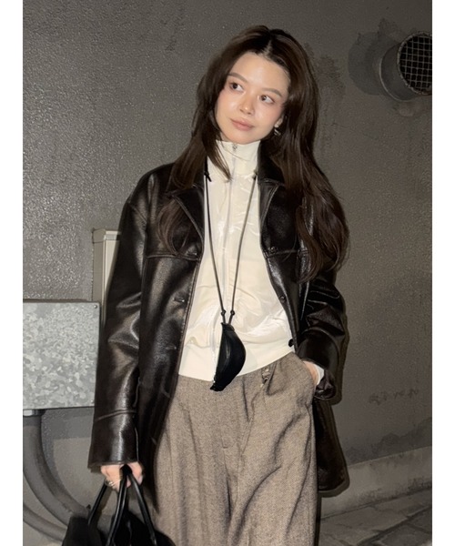 MOUSSY F/LEATHER 70s HALF コート MOUSSY | F/LEATHER 70s HALF コート (ジャケット ) |SHEL'TTER WEBSTORE