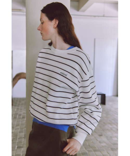 emmi tシャツ 「ONLINE限定カラー」emmiロゴミラノリブトップス