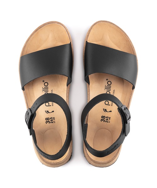 「BIRKENSTOCK」 フラットサンダル 23cm ブラック レディースの画像