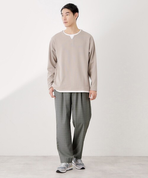 THE SHOP TK パンツ セミワイドイージーパンツ「洗濯機OK」 メンズ