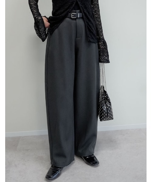 Re:EDIT（リエディ） スラックス パンツ 「アルガンオイル加工」「低