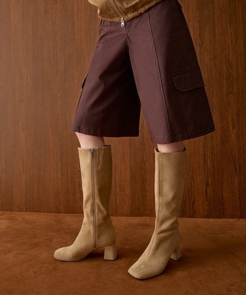 CHARLES ＆ KEITH（チャールズ&キース） ブーツ スクエアトゥ サイド