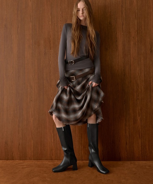 CHARLES ＆ KEITH（チャールズ&キース） ブーツ スクエアトゥ サイド