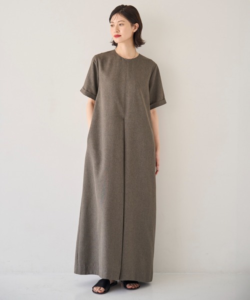 「meilmada」 半袖ワンピース MEDIUM ブラウン レディース_画像7