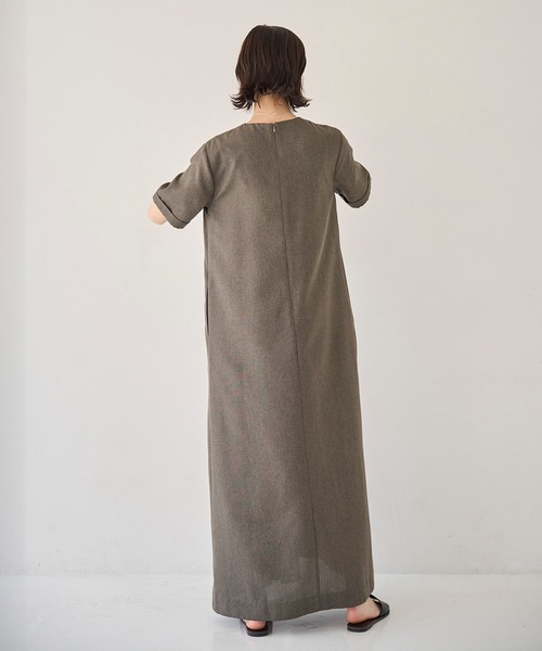 「meilmada」 半袖ワンピース MEDIUM ブラウン レディース_画像9