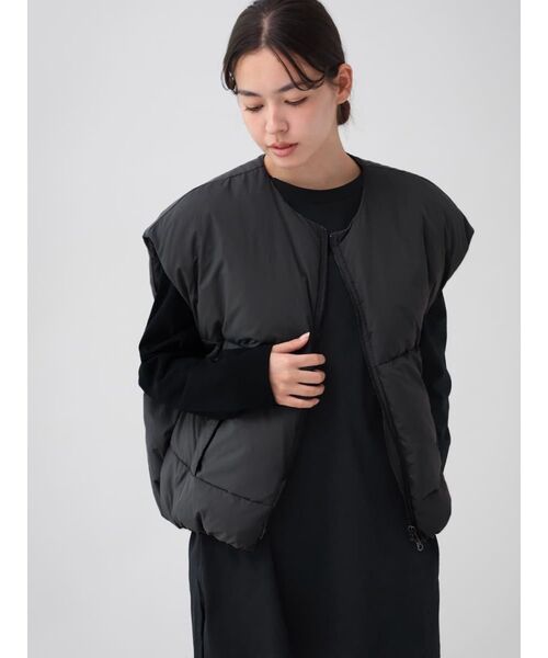 【定番】エムズグレイシー ダウンベスト ブラック40 ダブルジップ YORT ダウンベスト ベスト ダブルジップダウンベスト レディース