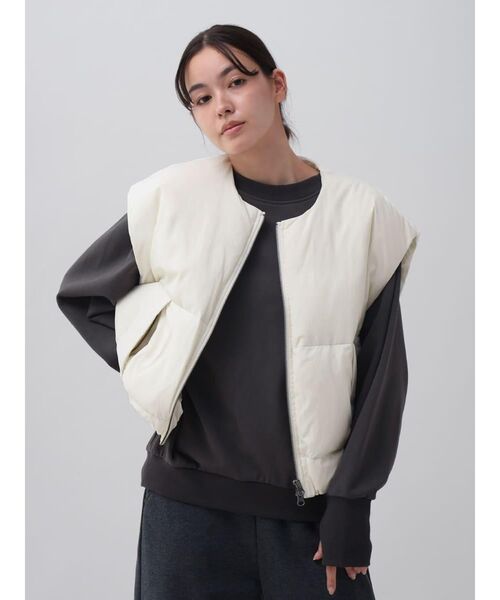 YORT ダウンベスト ベスト ダブルジップダウンベスト レディース