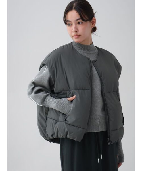 YORT ダウンベスト ベスト ダブルジップダウンベスト レディース