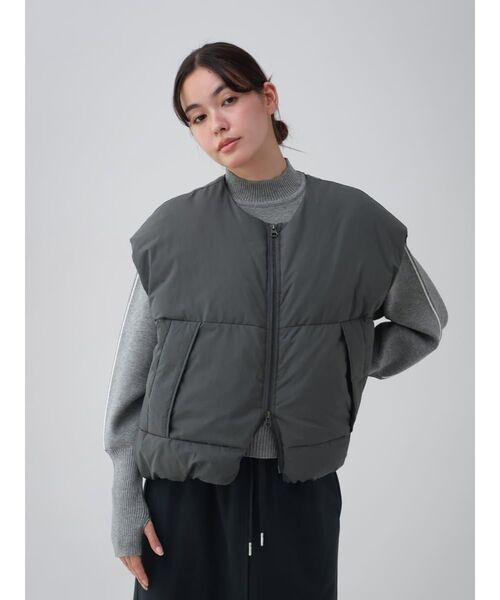 YORT ダウンベスト ベスト ダブルジップダウンベスト レディース