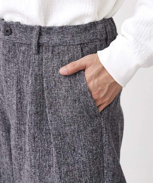 THE SHOP TK パンツ ツイードワイドパンツ 「洗濯機OK／セットアップ可