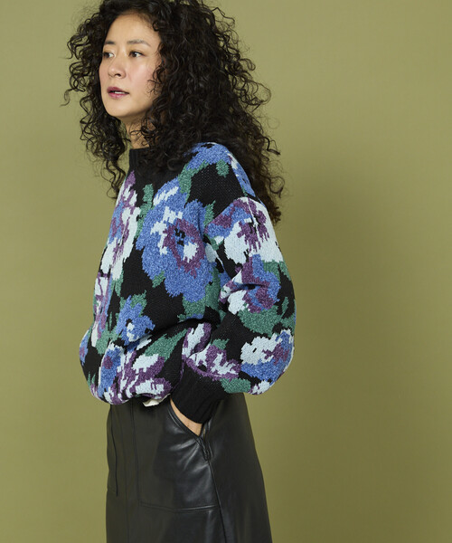 Freada（フリーダ） ニット セーター モールヤーン花柄ニット