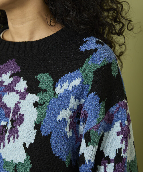 Freada（フリーダ） ニット セーター モールヤーン花柄ニット