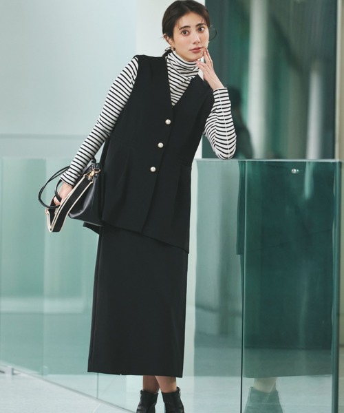 Elura（エルーラ） ベスト ジレ 「入卒/セレモニー/通勤」ダブルクロス