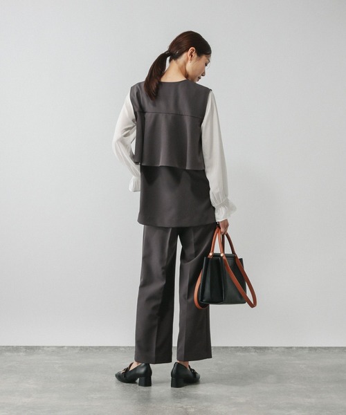 【新品】グローバルワーク　2点セット　2026SS ジレ&ブラウス M GLOBAL WORK（グローバルワーク） セットアップ 入学式 入園式 卒園式