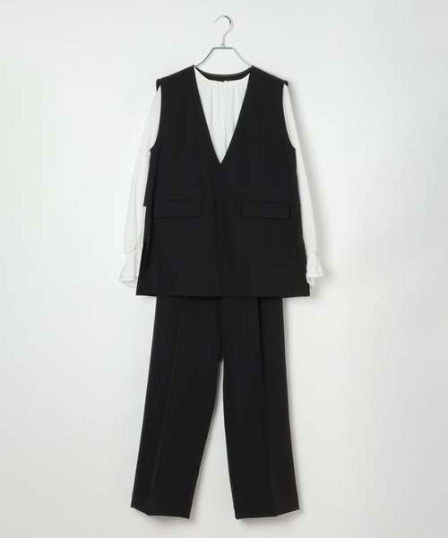 【新品】グローバルワーク　2点セット　2026SS ジレ&ブラウス M GLOBAL WORK（グローバルワーク） セットアップ 入学式 入園式 卒園式