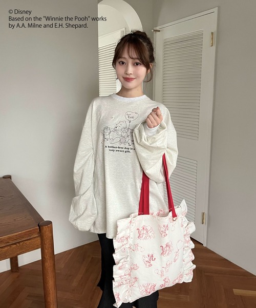 【未使用】FEILER トートバッグ　くまのプーさん ディズニー Disney（ディズニー） トートバッグ 「Disney」くまのプーさん/フリル