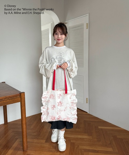 MIIA（ミーア） トートバッグ 「Disney」くまのプーさん/フリルトート