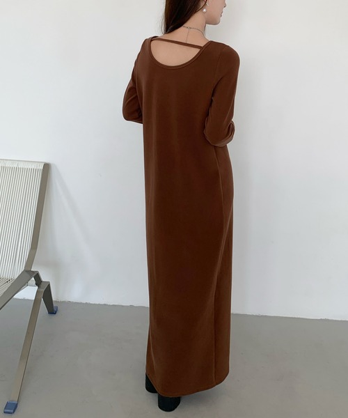 ワンピース バックシャン起毛マキシワンピース : ZOZOTOWN Yahoo!店