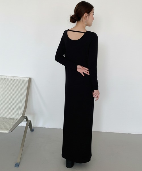 ワンピース バックシャン起毛マキシワンピース : ZOZOTOWN Yahoo!店