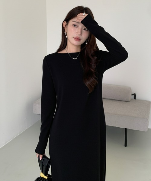ワンピース バックシャン起毛マキシワンピース : ZOZOTOWN Yahoo!店