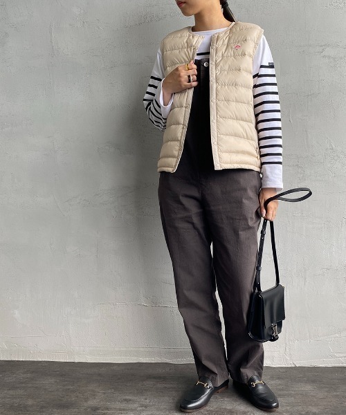 う〜たんさま専用　新品DANTONダントン　フードダウンベスト　レディースS 黒 DANTON ダントン フードダウンベスト DT-A0535MCR レディース【送料